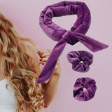 Maxbell Overnight Heatless Curling Rod Hair Roller Comfortable for Long Short Hair Violet