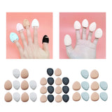 Maxbell 10Pcs triangle Puff soft Tool for Contouring Blush White