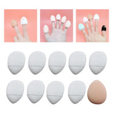Maxbell 10Pcs triangle Puff soft Tool for Contouring Blush White