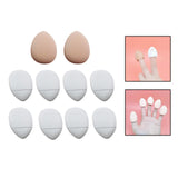 Maxbell 10Pcs triangle Puff soft Tool for Contouring Blush White