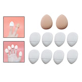 Maxbell 10Pcs triangle Puff soft Tool for Contouring Blush White