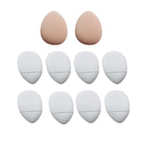 Maxbell 10Pcs triangle Puff soft Tool for Contouring Blush White