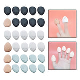 Maxbell 10Pcs triangle Puff soft Tool for Contouring Blush White