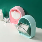 Maxbell Cotton Swab Storage Container wall Mounted Clear Window for Lipstick Green