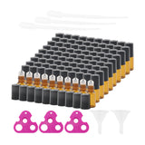 Maxbell Rollerball Bottle Vial Leakproof Empty Refillable for Perfume Storage 100Pcs