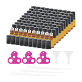 Maxbell Rollerball Bottle Vial Leakproof Empty Refillable for Perfume Storage 100Pcs