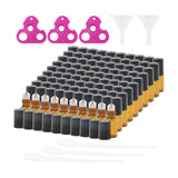 Maxbell Rollerball Bottle Vial Leakproof Empty Refillable for Perfume Storage 100Pcs