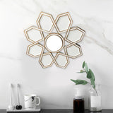 Maxbell Makeup Mirror Ornament Decorative Mirror for Washroom Bedroom White