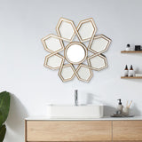 Maxbell Makeup Mirror Ornament Decorative Mirror for Washroom Bedroom White
