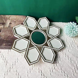 Maxbell Makeup Mirror Ornament Decorative Mirror for Washroom Bedroom White