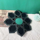 Maxbell Makeup Mirror Ornament Decorative Mirror for Washroom Bedroom Black