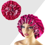 Maxbell Maxbell Plush Hair Bonnet Winter Sleeping Caps High Elastic Band Durable Headwear Red