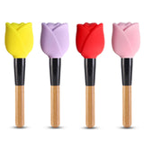 Maxbell 3Pcs Silicone Makeup Brush Cover Protector Lightweight for Travel Wife Women violet