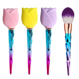 Maxbell 3Pcs Silicone Makeup Brush Cover Protector Lightweight for Travel Wife Women violet