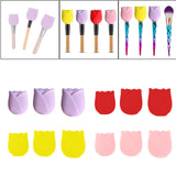 Maxbell 3Pcs Silicone Makeup Brush Cover Protector Lightweight for Travel Wife Women violet