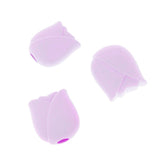 Maxbell 3Pcs Silicone Makeup Brush Cover Protector Lightweight for Travel Wife Women violet