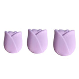 Maxbell 3Pcs Silicone Makeup Brush Cover Protector Lightweight for Travel Wife Women violet