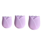 Maxbell 3Pcs Silicone Makeup Brush Cover Protector Lightweight for Travel Wife Women violet