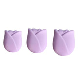 Maxbell 3Pcs Silicone Makeup Brush Cover Protector Lightweight for Travel Wife Women violet
