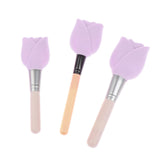 Maxbell 3Pcs Silicone Makeup Brush Cover Protector Lightweight for Travel Wife Women violet