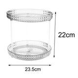 Maxbell Cosmetic Display Case Waterproof Lipstick for Bedroom Kitchen Countertop 2 Layers White