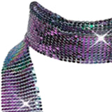 Maxbell Metal Sequins Neck Tie Scarf Long Tassels Dangle Earrings Bohemia for Girls Mixed