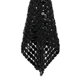 Maxbell Long Tassels Dangle Earrings Large Bohemia Party Earrings for Ladies Bride Black