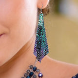 Maxbell Long Tassels Dangle Earrings Large Bohemia Party Earrings for Ladies Bride Multicolor