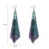 Maxbell Long Tassels Dangle Earrings Large Bohemia Party Earrings for Ladies Bride Multicolor