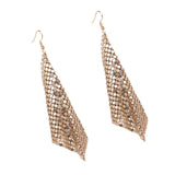 Maxbell Long Tassels Dangle Earrings Large Bohemia Party Earrings for Ladies Bride Golden