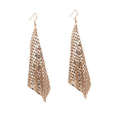 Maxbell Long Tassels Dangle Earrings Large Bohemia Party Earrings for Ladies Bride Golden