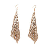 Maxbell Long Tassels Dangle Earrings Large Bohemia Party Earrings for Ladies Bride Golden