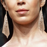 Maxbell Long Tassels Dangle Earrings Large Bohemia Party Earrings for Ladies Bride Golden