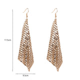 Maxbell Long Tassels Dangle Earrings Large Bohemia Party Earrings for Ladies Bride Golden