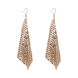 Maxbell Long Tassels Dangle Earrings Large Bohemia Party Earrings for Ladies Bride Golden
