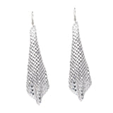 Maxbell Long Tassels Dangle Earrings Large Bohemia Party Earrings for Ladies Bride Silver