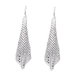 Maxbell Long Tassels Dangle Earrings Large Bohemia Party Earrings for Ladies Bride Silver