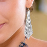 Maxbell Long Tassels Dangle Earrings Large Bohemia Party Earrings for Ladies Bride Silver