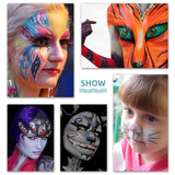 Maxbell Face Body Paint Set Makeup Tool Professional for Halloween Holiday Party
