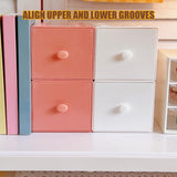 Maxbell Desktop Drawer Box Space Saving Cosmetic Holder for Office Dorm Hallway Pink