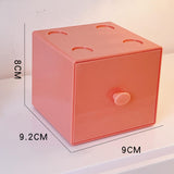 Maxbell Desktop Drawer Box Space Saving Cosmetic Holder for Office Dorm Hallway Pink