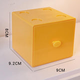 Maxbell Desktop Drawer Box Space Saving Cosmetic Holder for Office Dorm Hallway Yellow