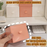 Maxbell Desktop Drawer Box Space Saving Cosmetic Holder for Office Dorm Hallway Yellow