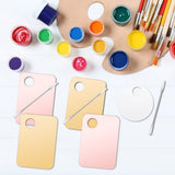 Maxbell Acrylic Makeup Mixing Palette Color Mixing Blending painting Paint Pink W/ Mixing Rod