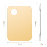 Maxbell Acrylic Makeup Mixing Palette Color Mixing Blending painting Paint Golden W/ Mixing Rod