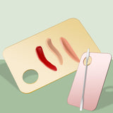 Maxbell Acrylic Makeup Mixing Palette Color Mixing Blending painting Paint Golden W/ Mixing Rod