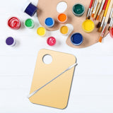 Maxbell Acrylic Makeup Mixing Palette Color Mixing Blending painting Paint Golden W/ Mixing Rod