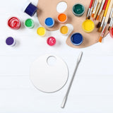 Maxbell Acrylic Makeup Mixing Palette Color Mixing Blending painting Paint Round W/ Mixing Rod