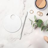 Maxbell Acrylic Makeup Mixing Palette Color Mixing Blending painting Paint Round W/ Mixing Rod