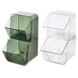 Maxbell tea Organizer Large Capacity Portable for Bedroom Home Office Closets Transparent
